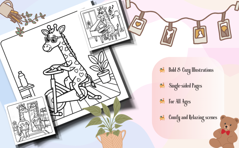 My Cozy Home coloring book interior preview 3